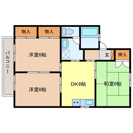 掛川市役所前駅 徒歩19分 2階の物件間取画像